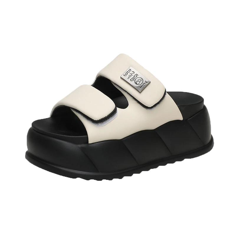 2024 Летние женские шлепанцы на высокой платформе, 7,5 см танкетка, слайды, милые сандалии на массивной подошве, с открытым носком, пляжные шлепанцы 34
2024 Летние женские шлепанцы на высокой платформе, 7,5 см танкетка, слайды, милые сандалии на массивной подошве, с открытым носком, пляжные шлепанцы 34