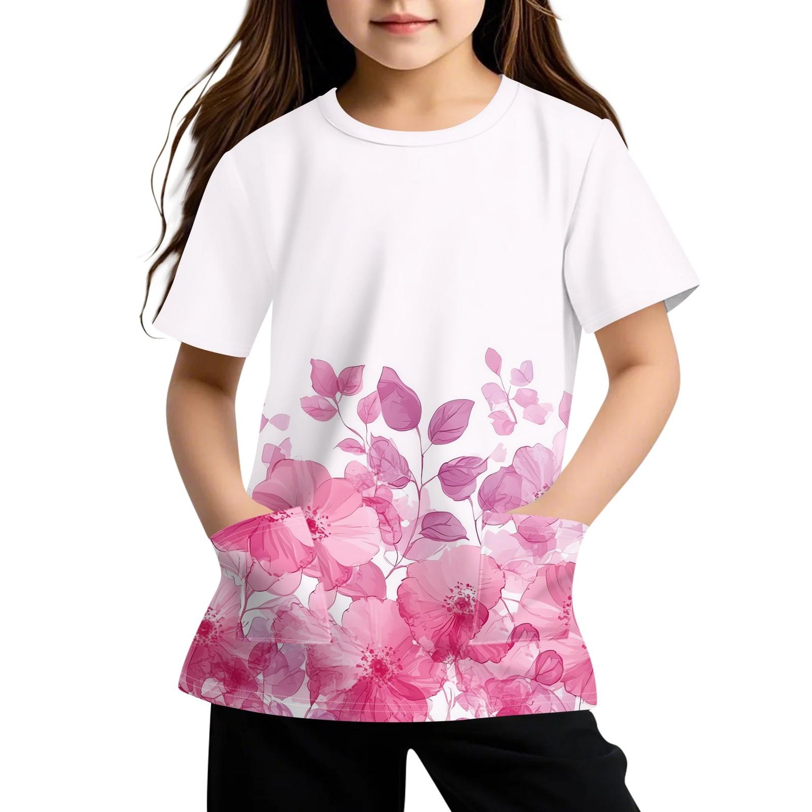 Детская футболка с короткими рукавами и карманами, повседневная футболка с принтом, круглый вырез, блузка-пуловер 110 розовый
Детская футболка с короткими рукавами и карманами, повседневная футболка с принтом, круглый вырез, блузка-пуловер 110 розовый