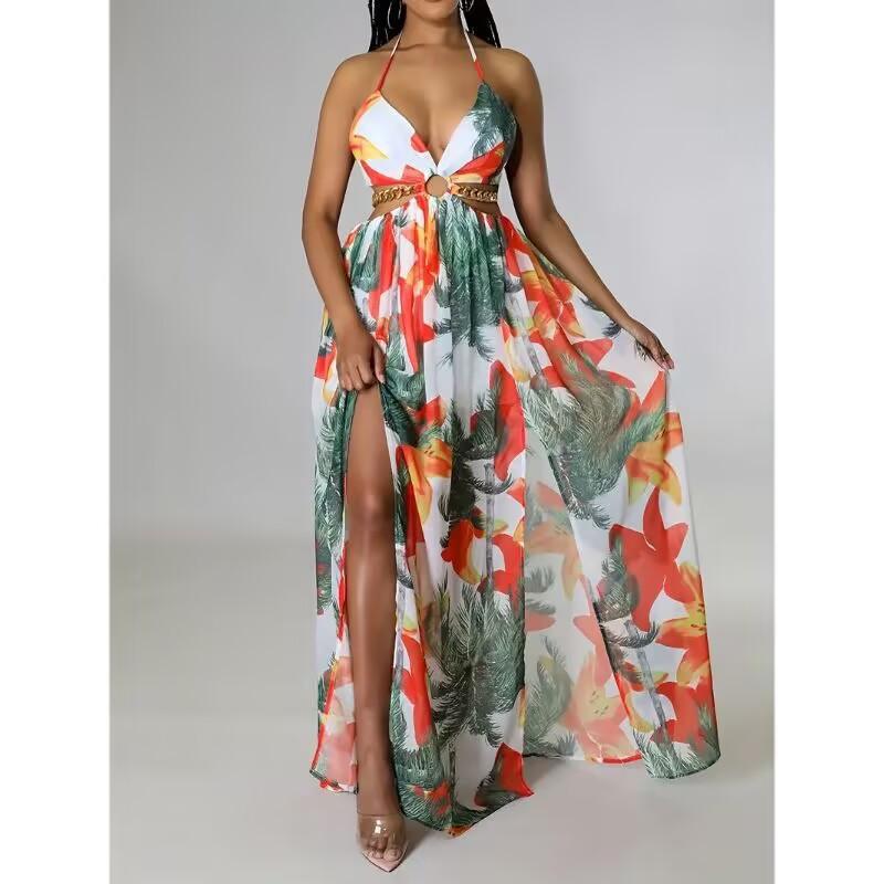 European American Women s Dress Floral Backless Side Split Flower Suspender French Print Long L
European American Women s Dress Floral Backless Side Split Flower Suspender French Print Long L