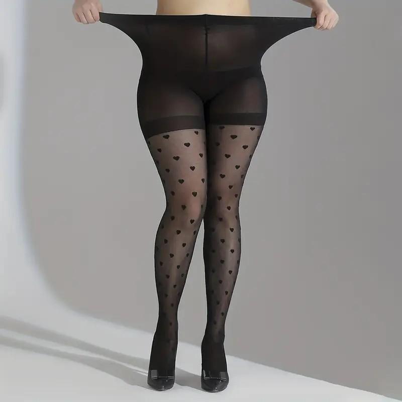 New plus-size jacquard stockings in black with heart patterns, black stockings, pineapple socks Average Size(90-130Jin
New plus-size jacquard stockings in black with heart patterns, black stockings, pineapple socks Average Size(90-130Jin
