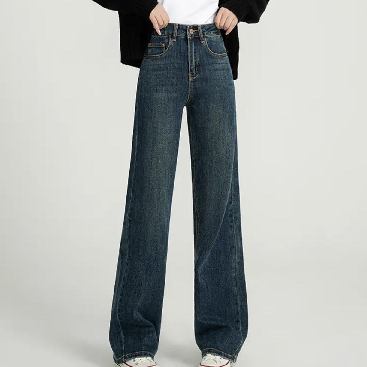 Широкие брюки Tide, женские весенне-осенние тонкие повседневные джинсовые брюки с высокой талией XXL темно-синий
Широкие брюки Tide, женские весенне-осенние тонкие повседневные джинсовые брюки с высокой талией XXL темно-синий