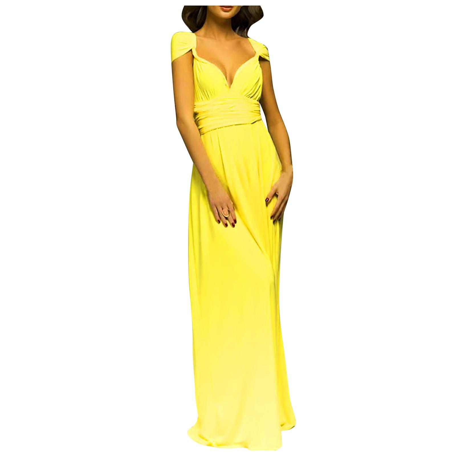 Women s Multi-wear Dresses Sleeveless Color Lace-up Long Dress S жовтий
Women s Multi-wear Dresses Sleeveless Color Lace-up Long Dress S жовтий