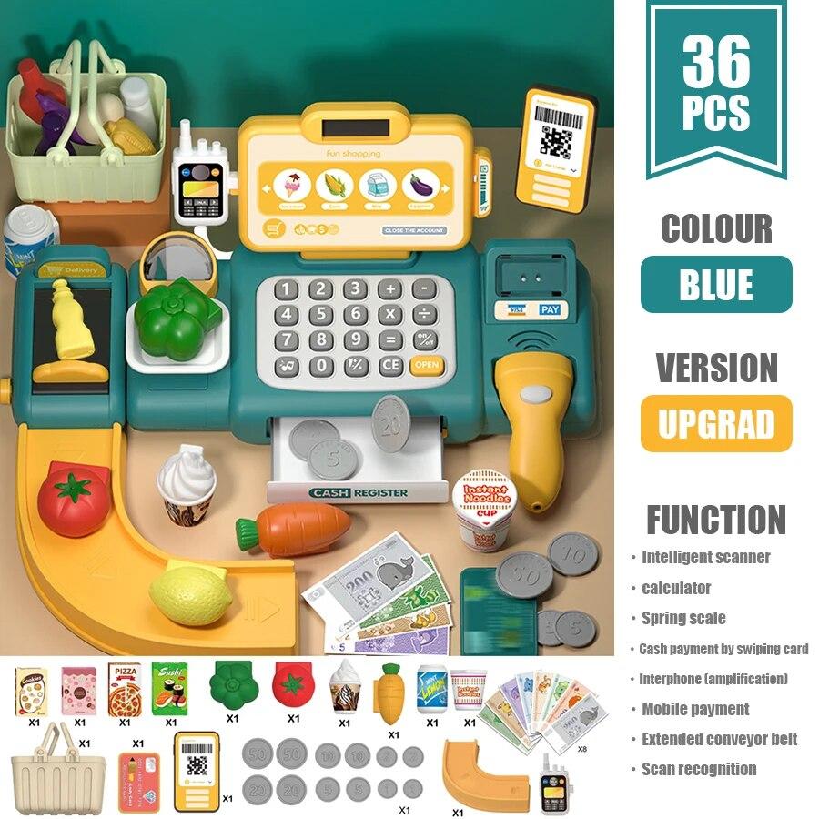 36pcs Kids Funny Supermarket Cash Register Speech Intelligent Recognition Pretend Checkout With Cash Register Role Playing Toys
36pcs Kids Funny Supermarket Cash Register Speech Intelligent Recognition Pretend Checkout With Cash Register Role Playing Toys