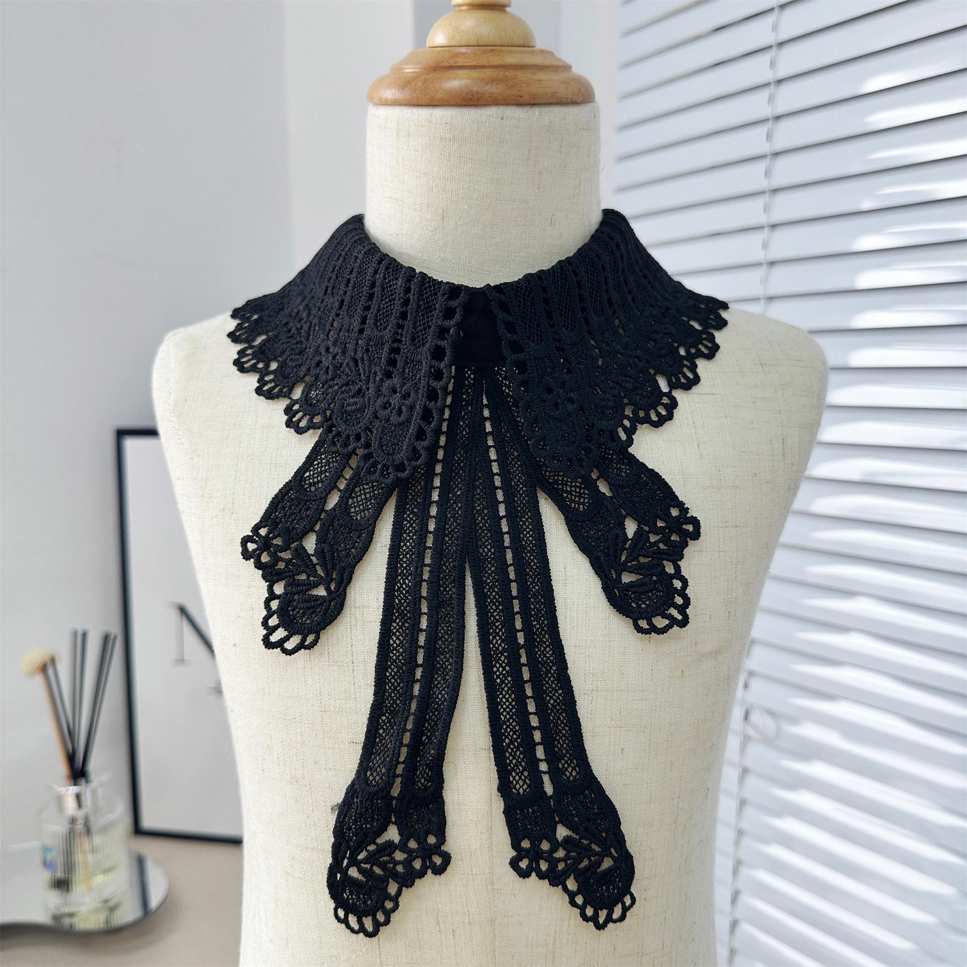Lace Floral Fake Collar Detachable Dickey Collar Black White Fake Collar for Wedding Dress Accessory Clothes Trim M
Lace Floral Fake Collar Detachable Dickey Collar Black White Fake Collar for Wedding Dress Accessory Clothes Trim M