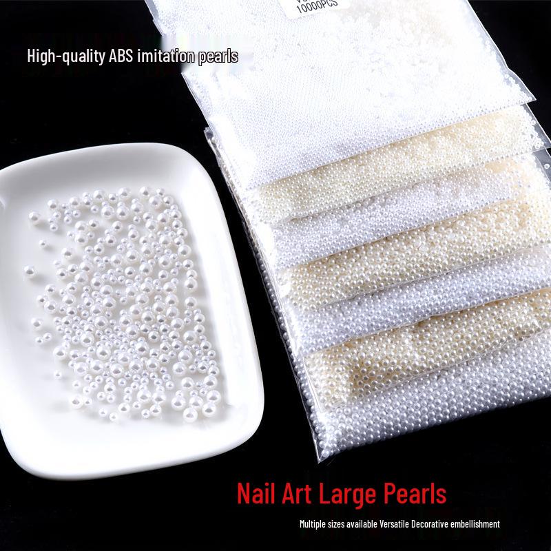 White & Beige Round Pearls | Large & Small 3D DIY Nail Art Materials | ABS Imitation Pearls
White & Beige Round Pearls | Large & Small 3D DIY Nail Art Materials | ABS Imitation Pearls