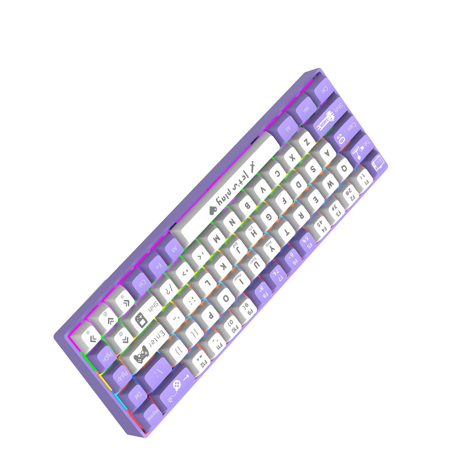 68 Keys Mechanical Keyboard with LED Backlit Blue Wired Portable Gaming Keyboard
68 Keys Mechanical Keyboard with LED Backlit Blue Wired Portable Gaming Keyboard