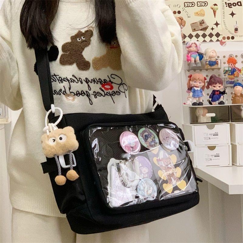Academic-Style Versatile Class Attire Simple Design Large Capacity Messenger Bag Women s Transparent Shoulder Bag Free 1pcs pendant чёрный
Academic-Style Versatile Class Attire Simple Design Large Capacity Messenger Bag Women s Transparent Shoulder Bag Free 1pcs pendant чёрный