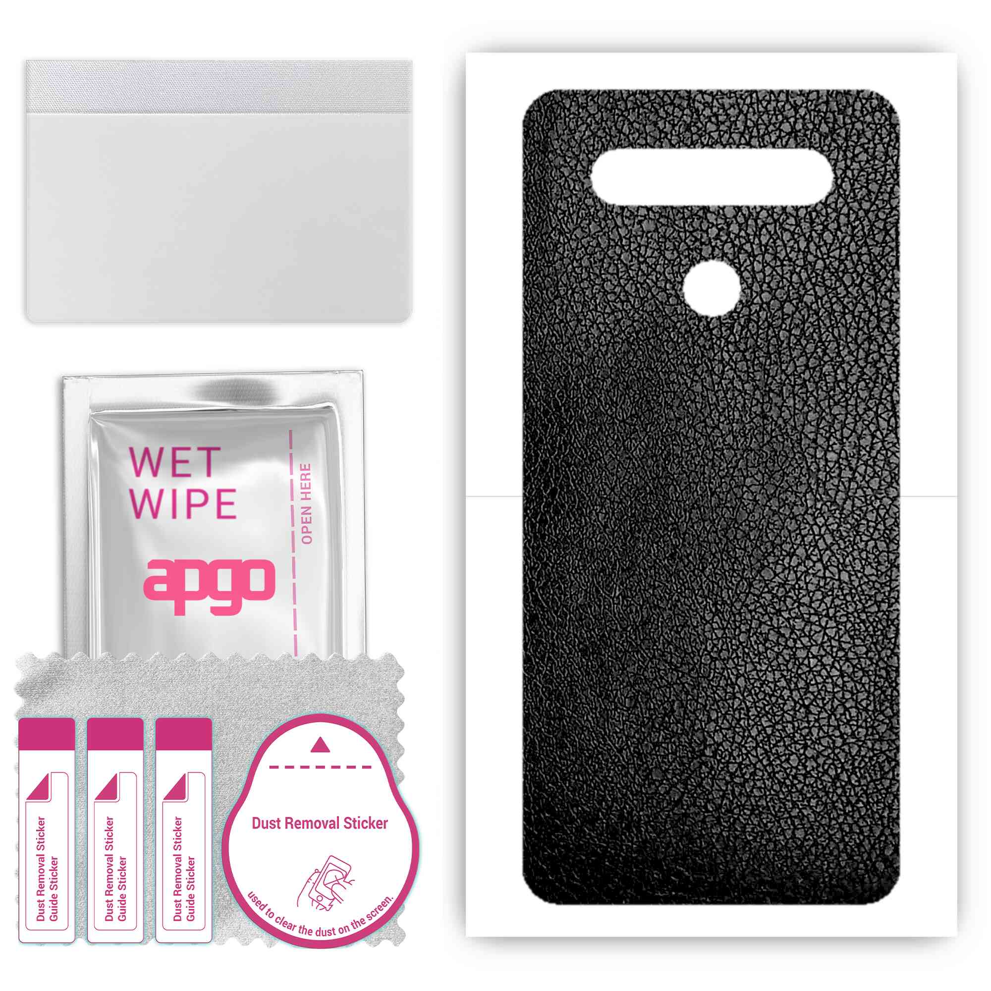 apgo Protective Skin Sticker for the back compatible with LG K51S, Wrap Film, Foil, Vinyl - Pattern Black Leather
apgo Protective Skin Sticker for the back compatible with LG K51S, Wrap Film, Foil, Vinyl - Pattern Black Leather