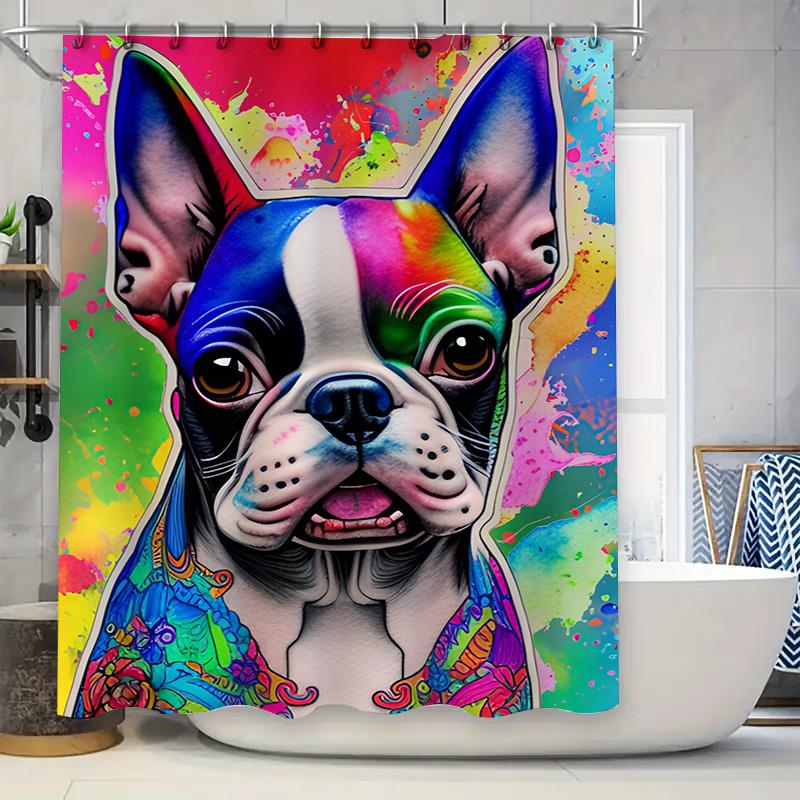 Bathroom Shower Curtain Artistic Dog Print, Waterproof Fabric Decorations For Bathrooms Various Colors Available W60H190(CM)-1 Pcs
Bathroom Shower Curtain Artistic Dog Print, Waterproof Fabric Decorations For Bathrooms Various Colors Available W60H190(CM)-1 Pcs