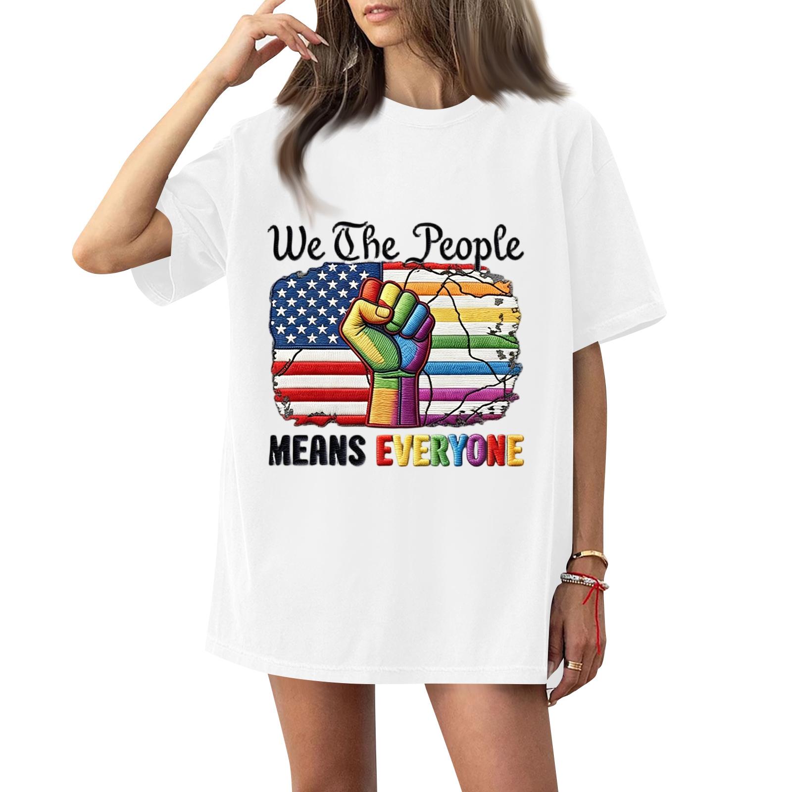 Women s Fashion Casual Printed Short Sleeve Round Neck Pullover Tops XL білий
Women s Fashion Casual Printed Short Sleeve Round Neck Pullover Tops XL білий