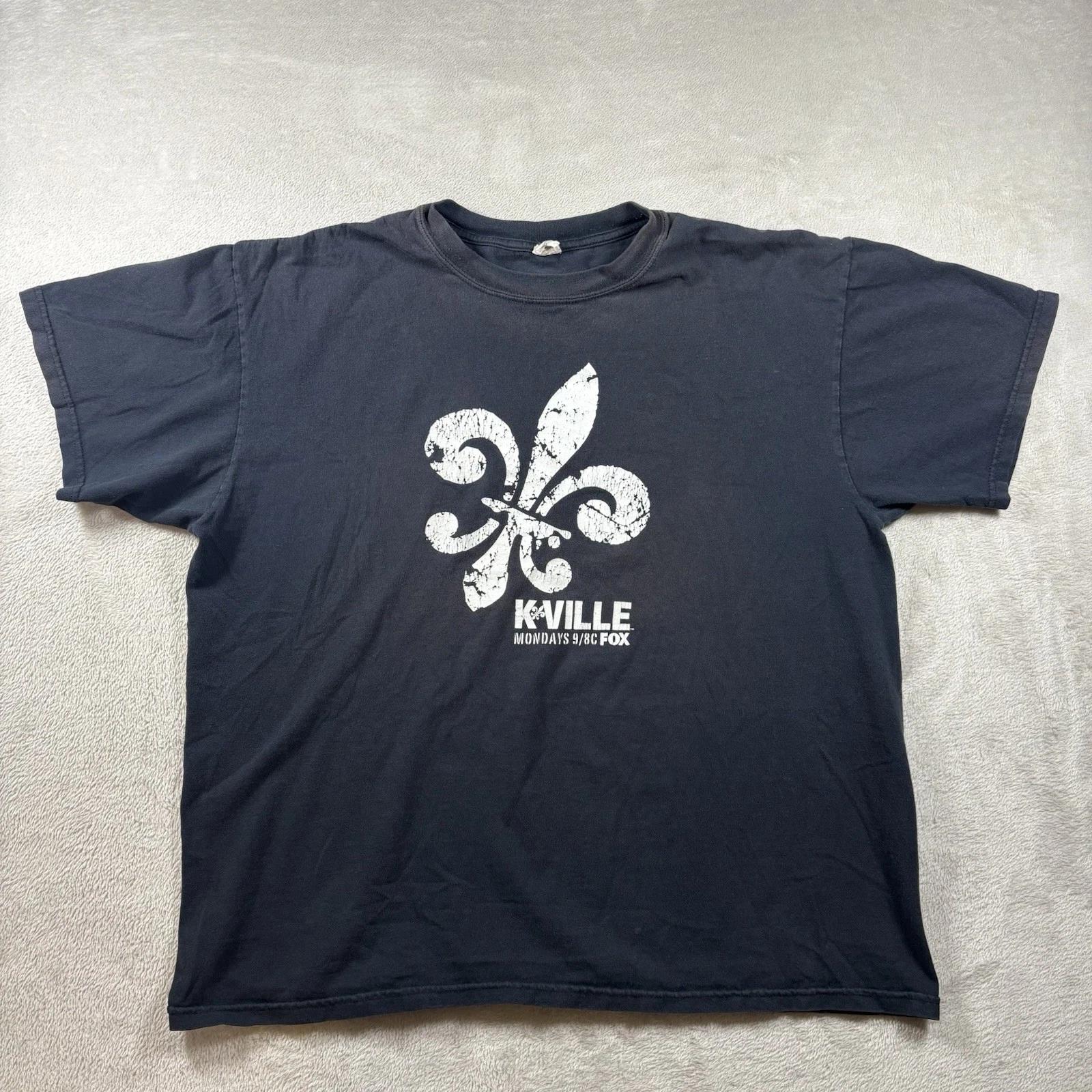 K Ville Fox Tv Promo T Shirt Men’s Size XL Black Faded Y2K #789 S
K Ville Fox Tv Promo T Shirt Men’s Size XL Black Faded Y2K #789 S