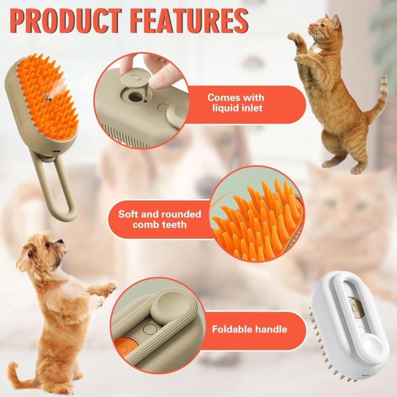 Cat Steam Brush Pet Hair Removal Tool 360°Rotating Handle Massage Comb Cat Brush For Shedding Multifunctional Dog Hair Brush розовый
Cat Steam Brush Pet Hair Removal Tool 360°Rotating Handle Massage Comb Cat Brush For Shedding Multifunctional Dog Hair Brush розовый