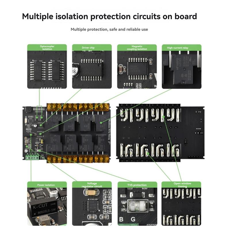 ABUO-8-Ch RS485 Ethernet Relay Module Modbus RTU Protocol Various Isolation 30A High Current Relay Module чорний
ABUO-8-Ch RS485 Ethernet Relay Module Modbus RTU Protocol Various Isolation 30A High Current Relay Module чорний