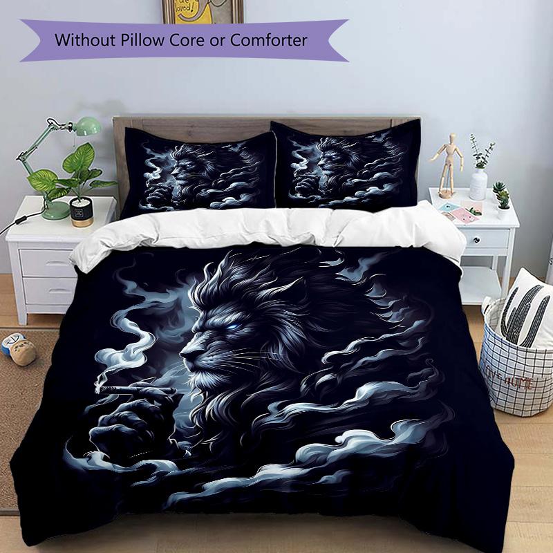 3pcs Smoking Lion Quilt Set Cartoon Themed Bed Quilt Set Lovely Character Bedroom Decor Bed Quilt Set Four Seasons (1 Cover + 2Pillowcase NO Comf 135x200cm
3pcs Smoking Lion Quilt Set Cartoon Themed Bed Quilt Set Lovely Character Bedroom Decor Bed Quilt Set Four Seasons (1 Cover + 2Pillowcase NO Comf 135x200cm