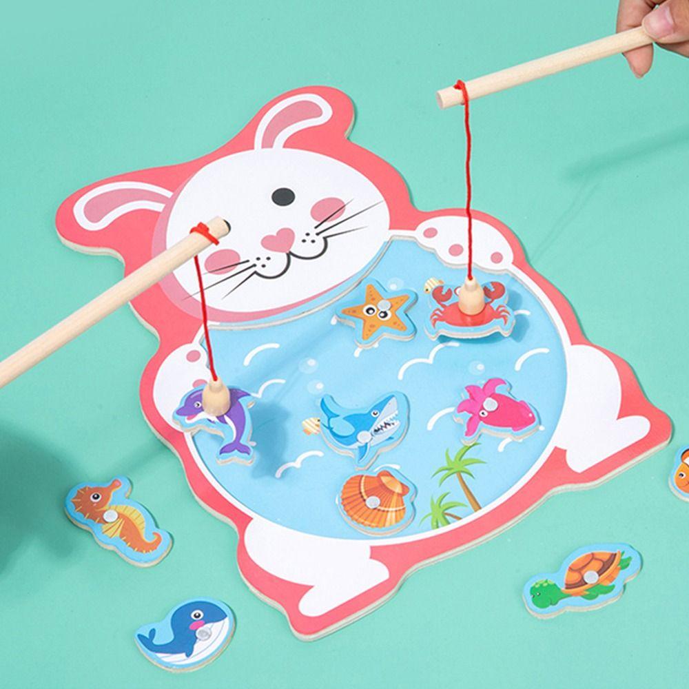 Rabbit Cognition Fish Games Animal Wooden Magnetic Fishing Game Interactive Preschool Learning
Rabbit Cognition Fish Games Animal Wooden Magnetic Fishing Game Interactive Preschool Learning
