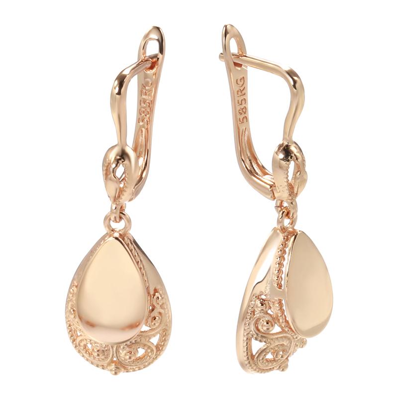 Fashion Glossy Drop Earrings For Women Rose Gold Simple Water Retro Drop Earrings Ethnic Bride Wedding Jewelry
Fashion Glossy Drop Earrings For Women Rose Gold Simple Water Retro Drop Earrings Ethnic Bride Wedding Jewelry