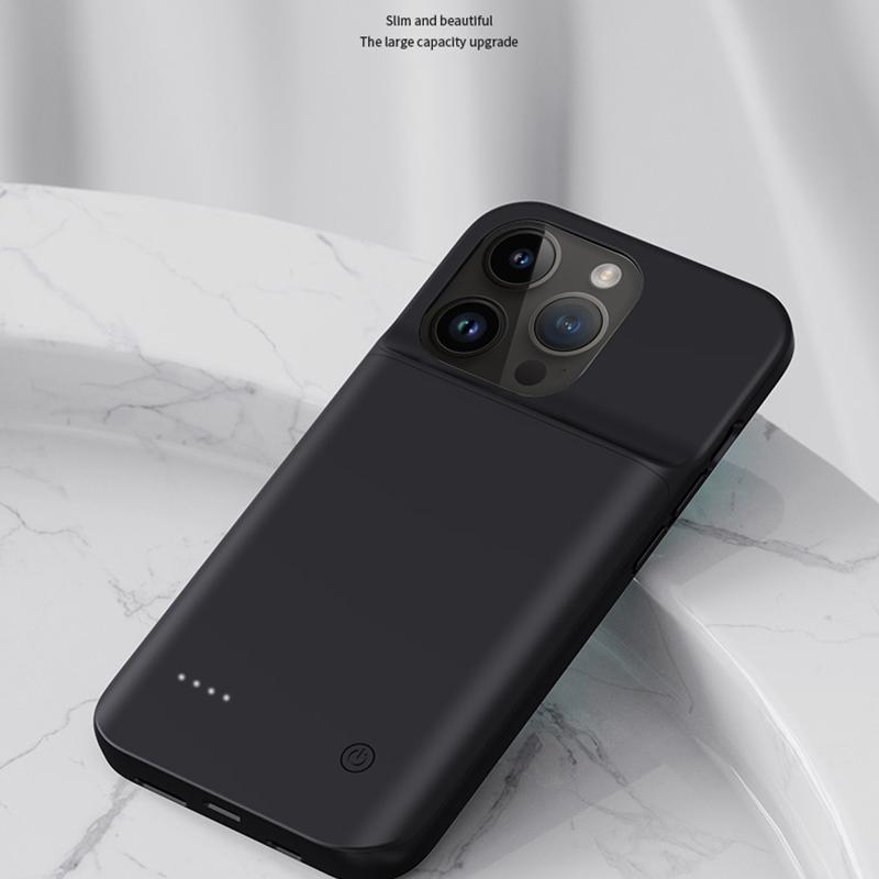 For iPhone 14 Pro Max 6800mAh Rechargeable Extended Battery Soft Edge Phone Charger Back Case A 
For iPhone 14 Pro Max 6800mAh Rechargeable Extended Battery Soft Edge Phone Charger Back Case A