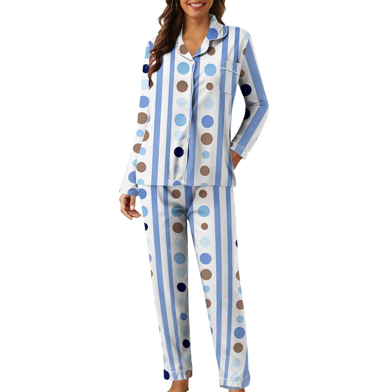 Women s Casual Fashion Polka Dot Print Long-Sleeved Trouser Homewear Set M синій
Women s Casual Fashion Polka Dot Print Long-Sleeved Trouser Homewear Set M синій