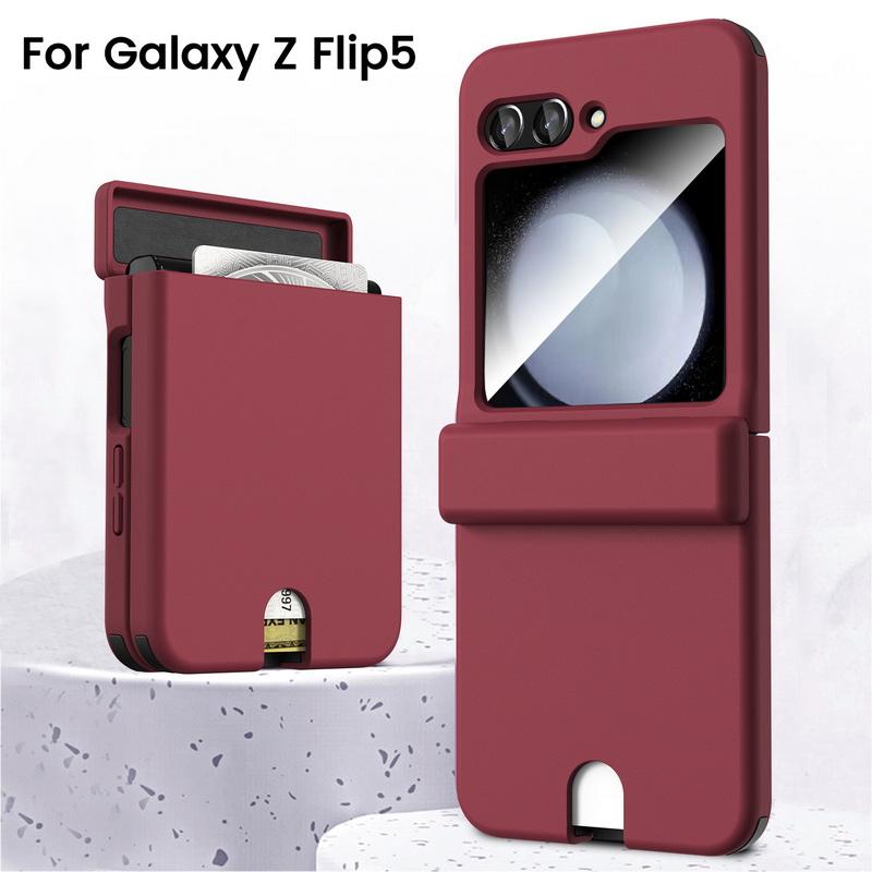 2 карты встроенный магнитный шарнир защитный чехол для телефона для Samsung Z Flip5 противоударный держатель из закаленного стекла складной чехол
2 карты встроенный магнитный шарнир защитный чехол для телефона для Samsung Z Flip5 противоударный держатель из закаленного стекла складной чехол