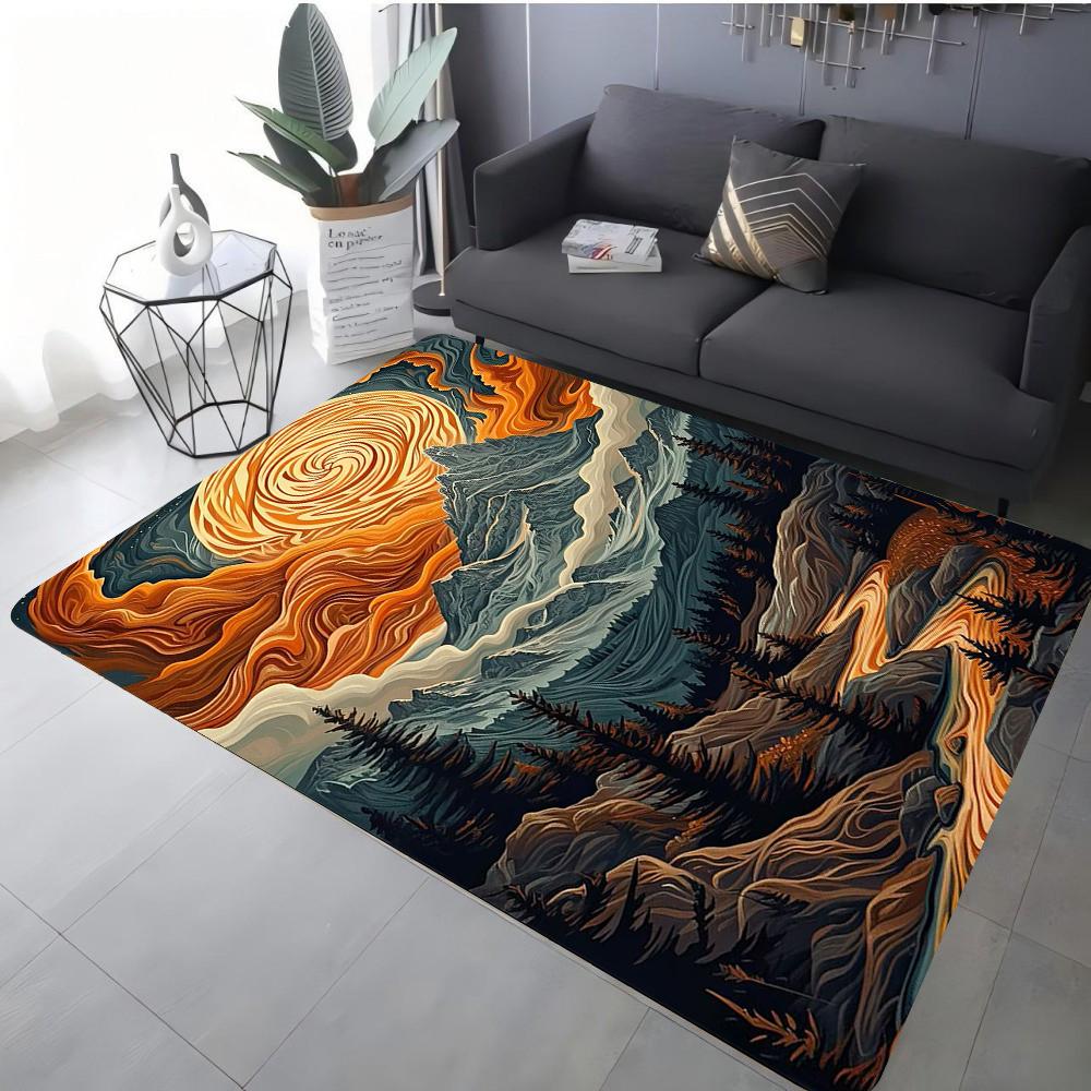 Fantasy Landscape Art Carpet Various Styles With Swirl Mountain Sun Moon Waterfall Patterns Non Slip Rug For Living Room Decor 40x60CM
Fantasy Landscape Art Carpet Various Styles With Swirl Mountain Sun Moon Waterfall Patterns Non Slip Rug For Living Room Decor 40x60CM