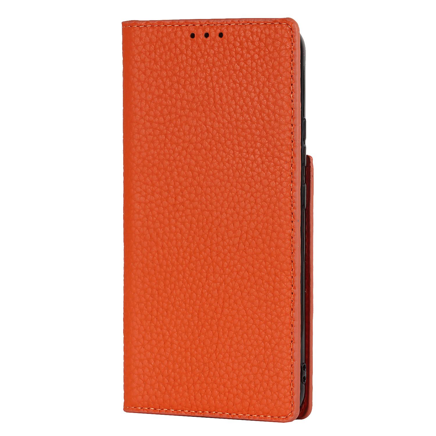 For Samsung Galaxy S22+ 5G Shockproof Genuine Leather Case Litchi Texture Wallet Stand Phone Shell with Hand Strap Orange
For Samsung Galaxy S22+ 5G Shockproof Genuine Leather Case Litchi Texture Wallet Stand Phone Shell with Hand Strap Orange