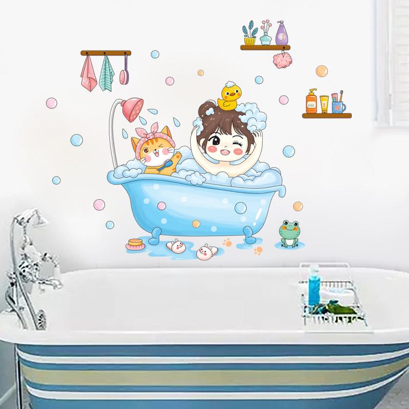 Cartoon bathtub bathroom decorative wall stickers self-adhesive wall stickers waterproof stickers bathroom stickers creative wall surface 45*60
Cartoon bathtub bathroom decorative wall stickers self-adhesive wall stickers waterproof stickers bathroom stickers creative wall surface 45*60