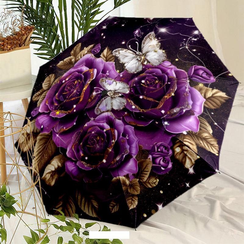 1pc Automatic Open/Close Umbrella with One-Touch Button - Heavy-Duty 8-Rib Folding Umbrella with Golden/Purple/Golden Glitter Iron&8K
1pc Automatic Open/Close Umbrella with One-Touch Button - Heavy-Duty 8-Rib Folding Umbrella with Golden/Purple/Golden Glitter Iron&8K