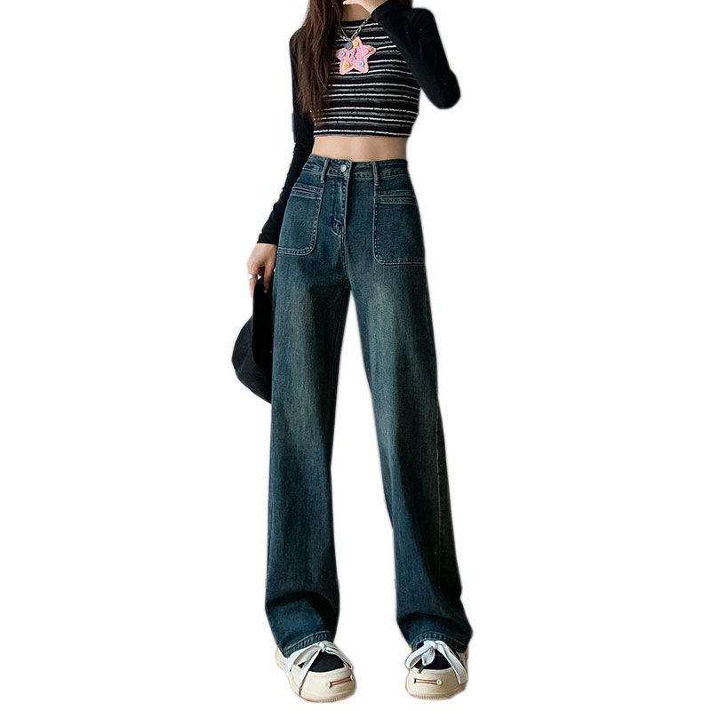 Women s High-Waist Fleece-Lined Baggy Denim Jeans - Floor-Length, Straight Leg, Trendy Wide-Leg Pants for Autumn/Winter M
Women s High-Waist Fleece-Lined Baggy Denim Jeans - Floor-Length, Straight Leg, Trendy Wide-Leg Pants for Autumn/Winter M