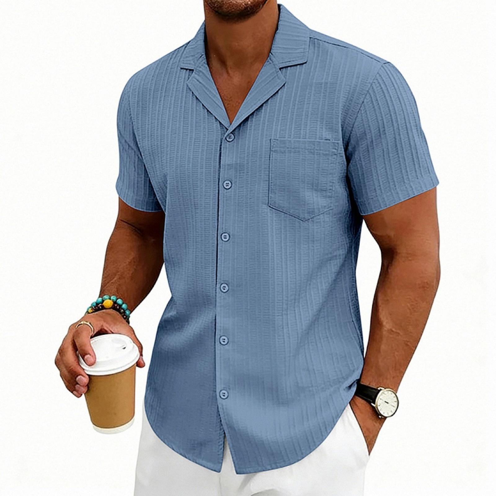 Men s Wavy E Large-size Cuban Collar Design Short-sleeved Shirt XXXL
Men s Wavy E Large-size Cuban Collar Design Short-sleeved Shirt XXXL