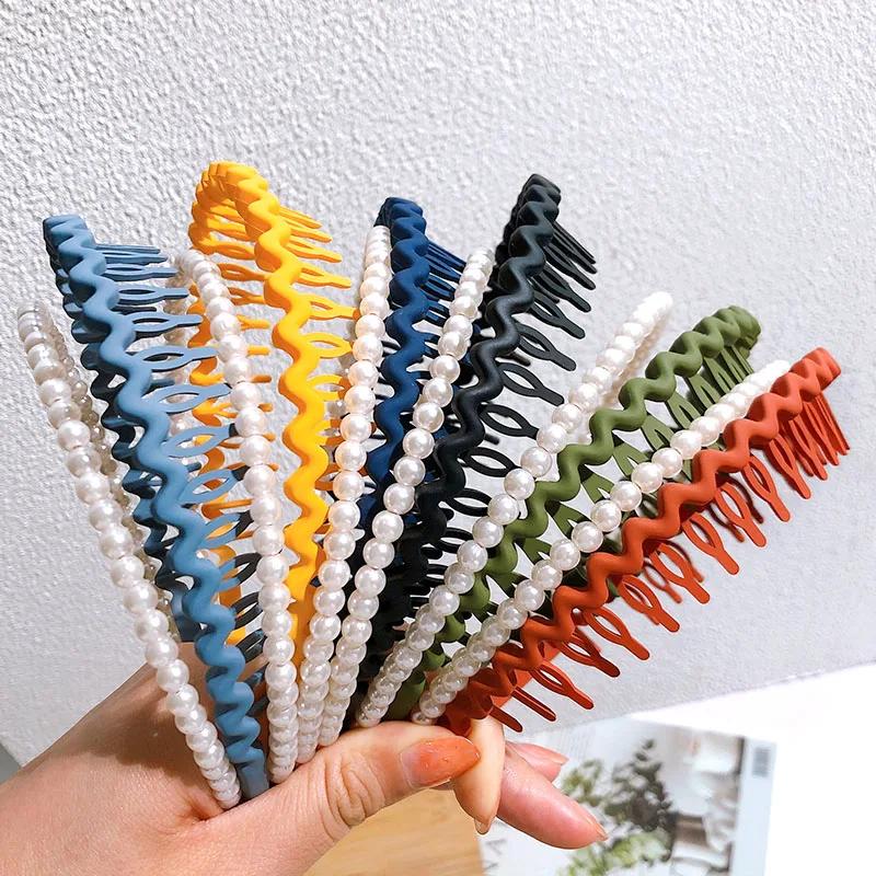 2pcs/set Acrylic Imitation Pearl Hairband For Women Girl Hair Accessories Toothed Combs Non-slip Headband Solid Color Hair Bands
2pcs/set Acrylic Imitation Pearl Hairband For Women Girl Hair Accessories Toothed Combs Non-slip Headband Solid Color Hair Bands