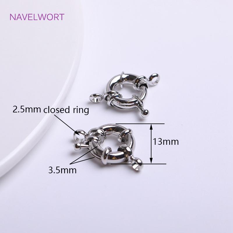 Multi Sizes Brass Spring Ring Clasp with Attach Rings 18K Gold Plating Sailor Clasps Connector DIY Jewelry Making Accessories 1 piece
Multi Sizes Brass Spring Ring Clasp with Attach Rings 18K Gold Plating Sailor Clasps Connector DIY Jewelry Making Accessories 1 piece