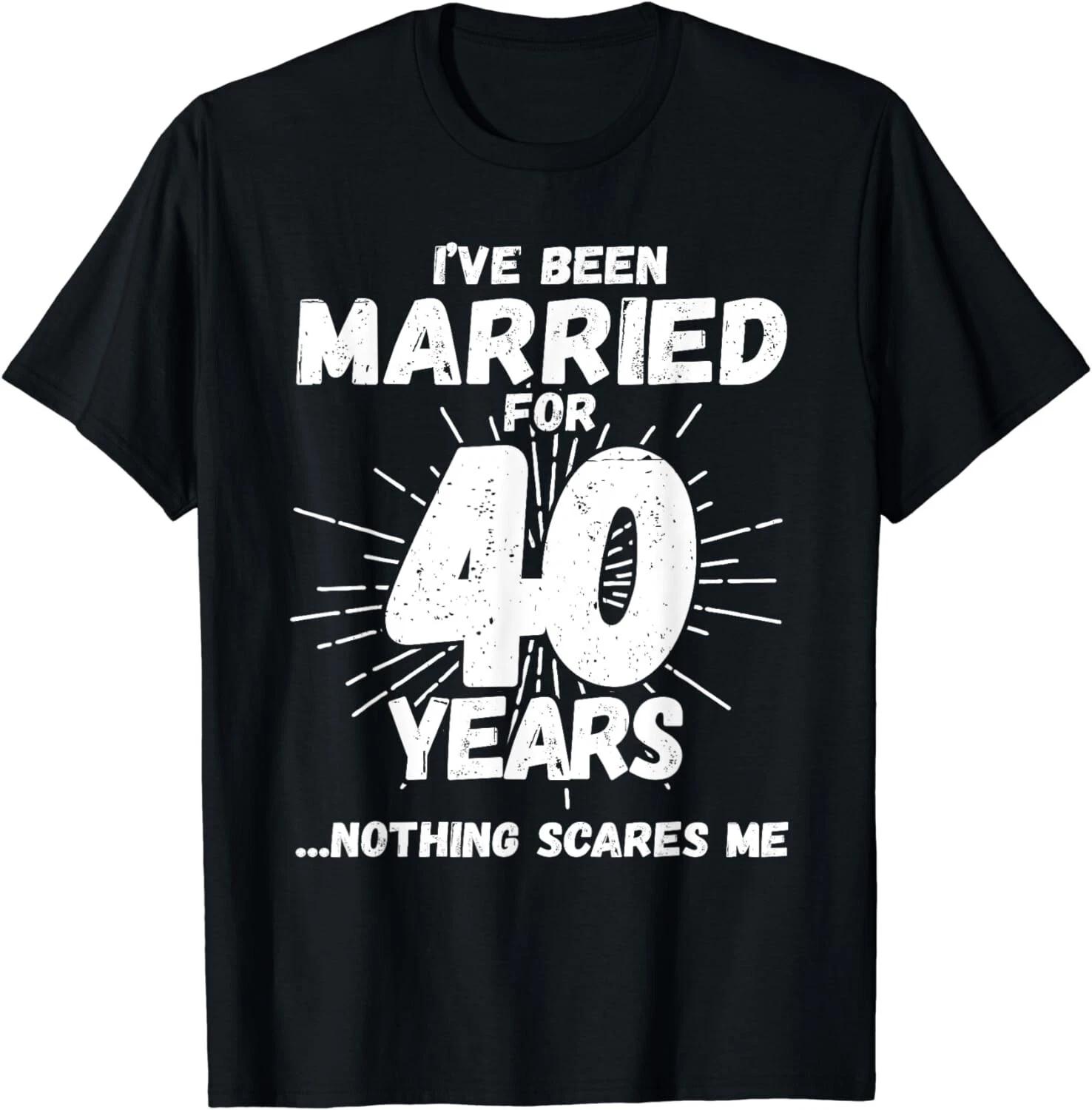 Couples Married 40 Years - Funny 40th Wedding Anniversary Gift Unisex T-Shirt 2XL
Couples Married 40 Years - Funny 40th Wedding Anniversary Gift Unisex T-Shirt 2XL