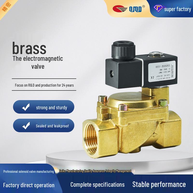 Brass 2252 Series Large Bore Diaphragm Solenoid Valve for Air/Water Coil DC24V
Brass 2252 Series Large Bore Diaphragm Solenoid Valve for Air/Water Coil DC24V