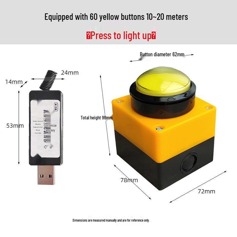 Wireless USB Game Button & Custom Keyboard Mouse Combo
Wireless USB Game Button & Custom Keyboard Mouse Combo