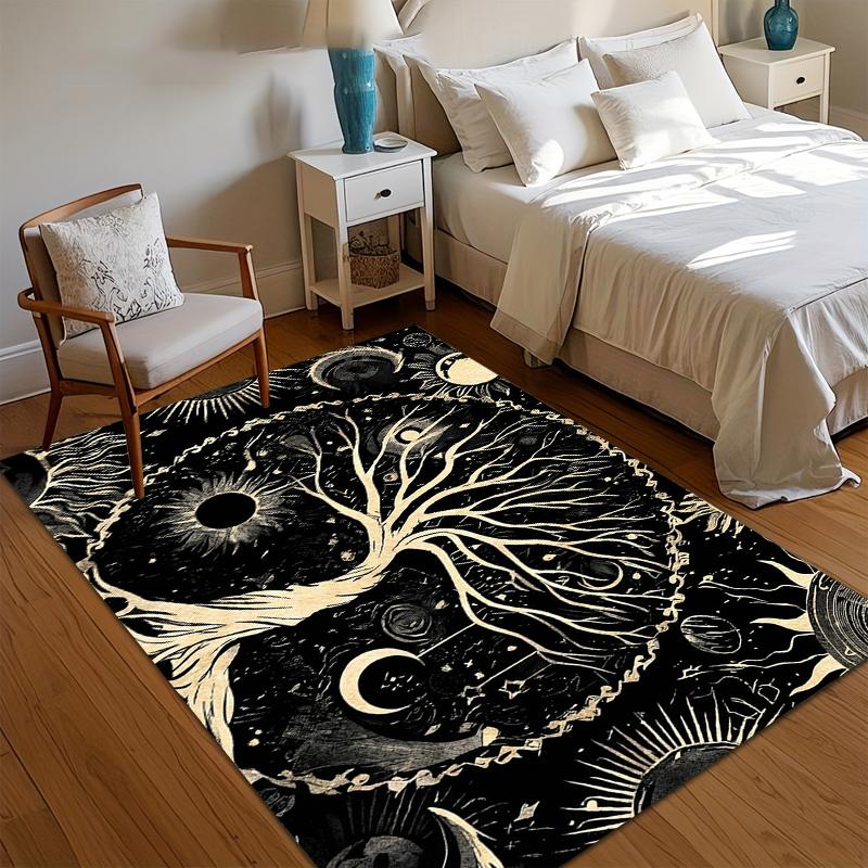 Boho Mystic Area Rug Tree of Life Sun Moon Stars Non Slip Washable Durable for Entryway Living Room Mystic Spiritual Doormat 40cm x 60cm
Boho Mystic Area Rug Tree of Life Sun Moon Stars Non Slip Washable Durable for Entryway Living Room Mystic Spiritual Doormat 40cm x 60cm