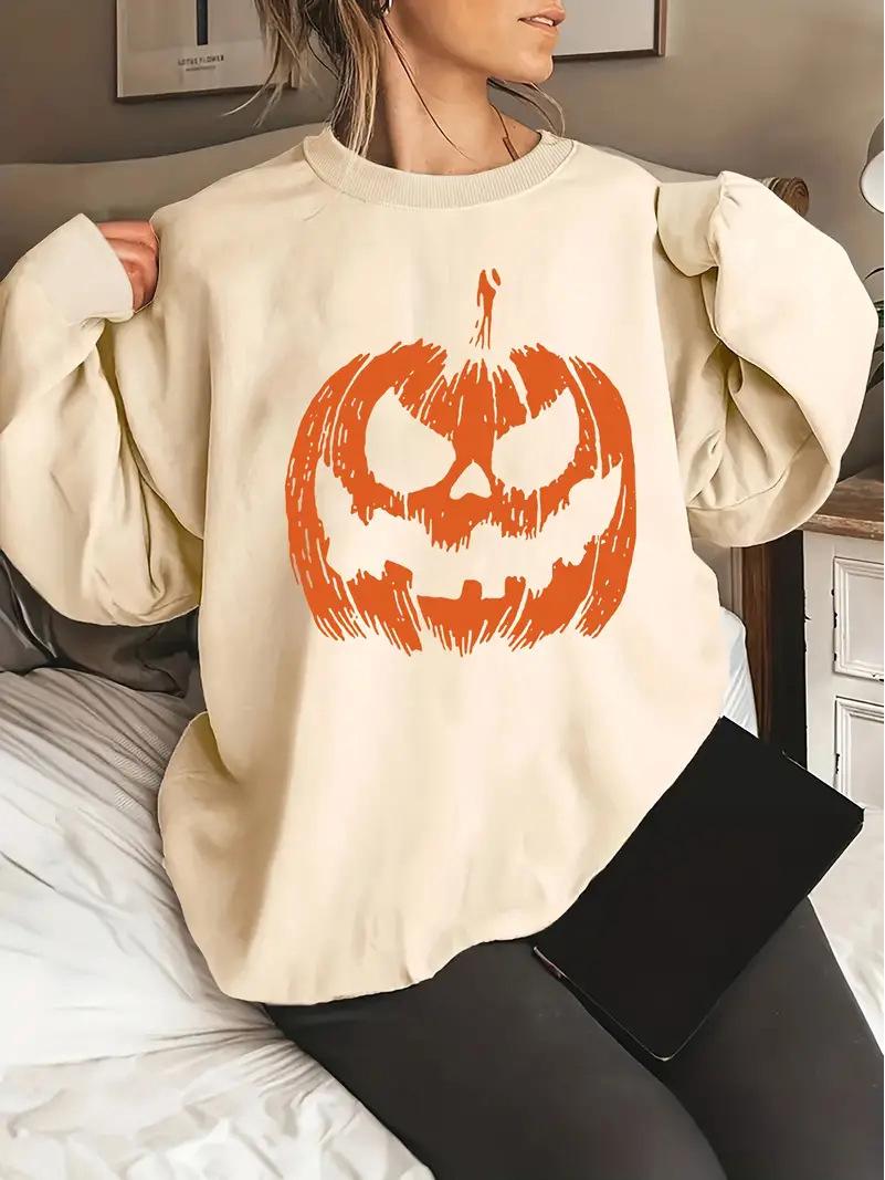 European and American Halloween Pumpkin Plus Size Long-Sleeve Crew Neck Sweatshirt 4XL
European and American Halloween Pumpkin Plus Size Long-Sleeve Crew Neck Sweatshirt 4XL