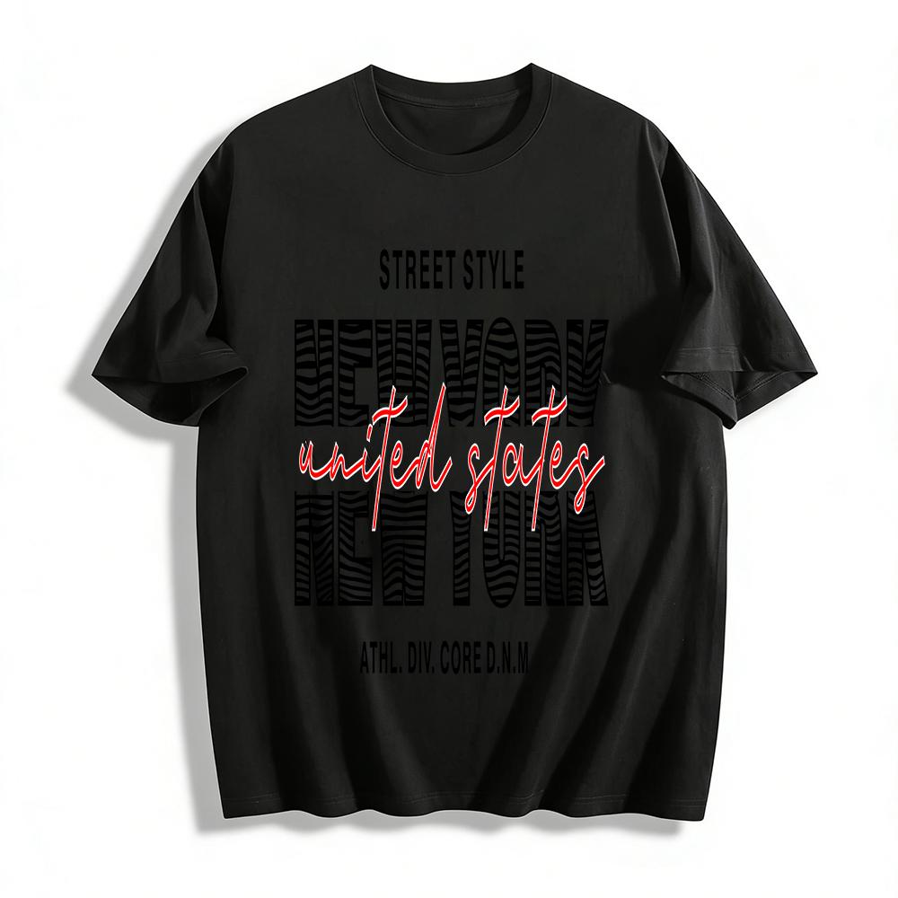 Street Style New York Print Casual Tee Athl Div Core Top Pure cotton T-shirt XXS
Street Style New York Print Casual Tee Athl Div Core Top Pure cotton T-shirt XXS