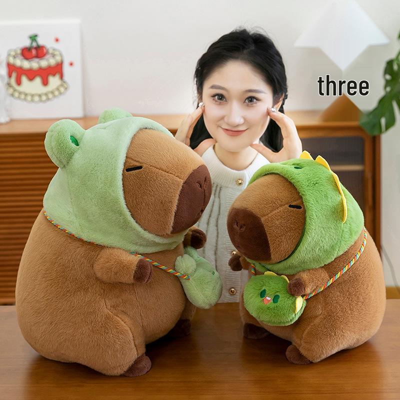 Dinosaur Capybara Plush Toy with Cute Frog Hat - Large Doll Pillow 35cm (0.68kg)
Dinosaur Capybara Plush Toy with Cute Frog Hat - Large Doll Pillow 35cm (0.68kg)
