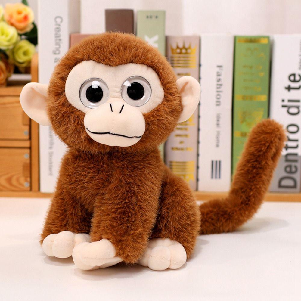 Big Eyed Golden Monkey Plush Long Tail Brown Monkey Dolls Monkey Stuffed Toy For Children 17cm-Dark brown
Big Eyed Golden Monkey Plush Long Tail Brown Monkey Dolls Monkey Stuffed Toy For Children 17cm-Dark brown