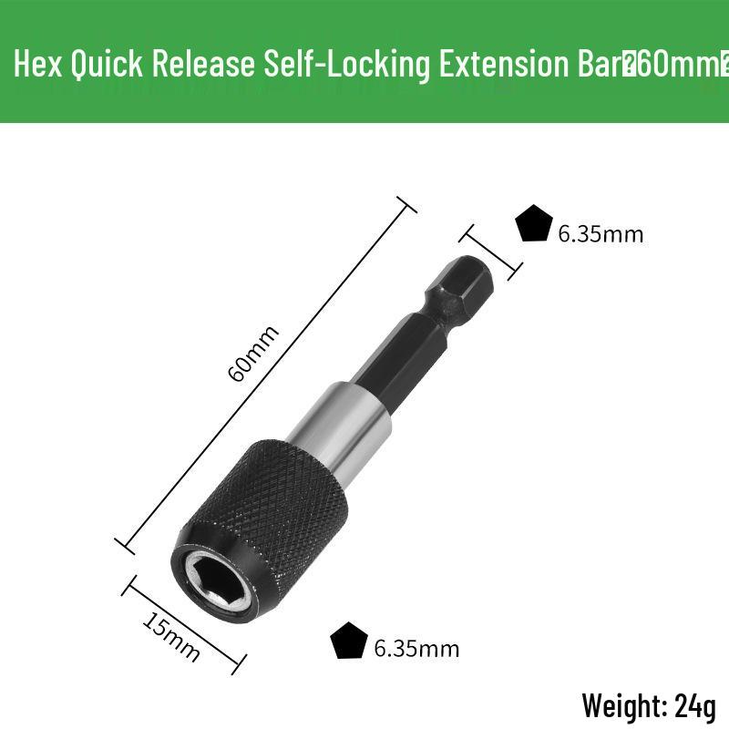 Hex Shank Self-Locking Socket Extension Adapter for Electric Drill and Wrench
Hex Shank Self-Locking Socket Extension Adapter for Electric Drill and Wrench