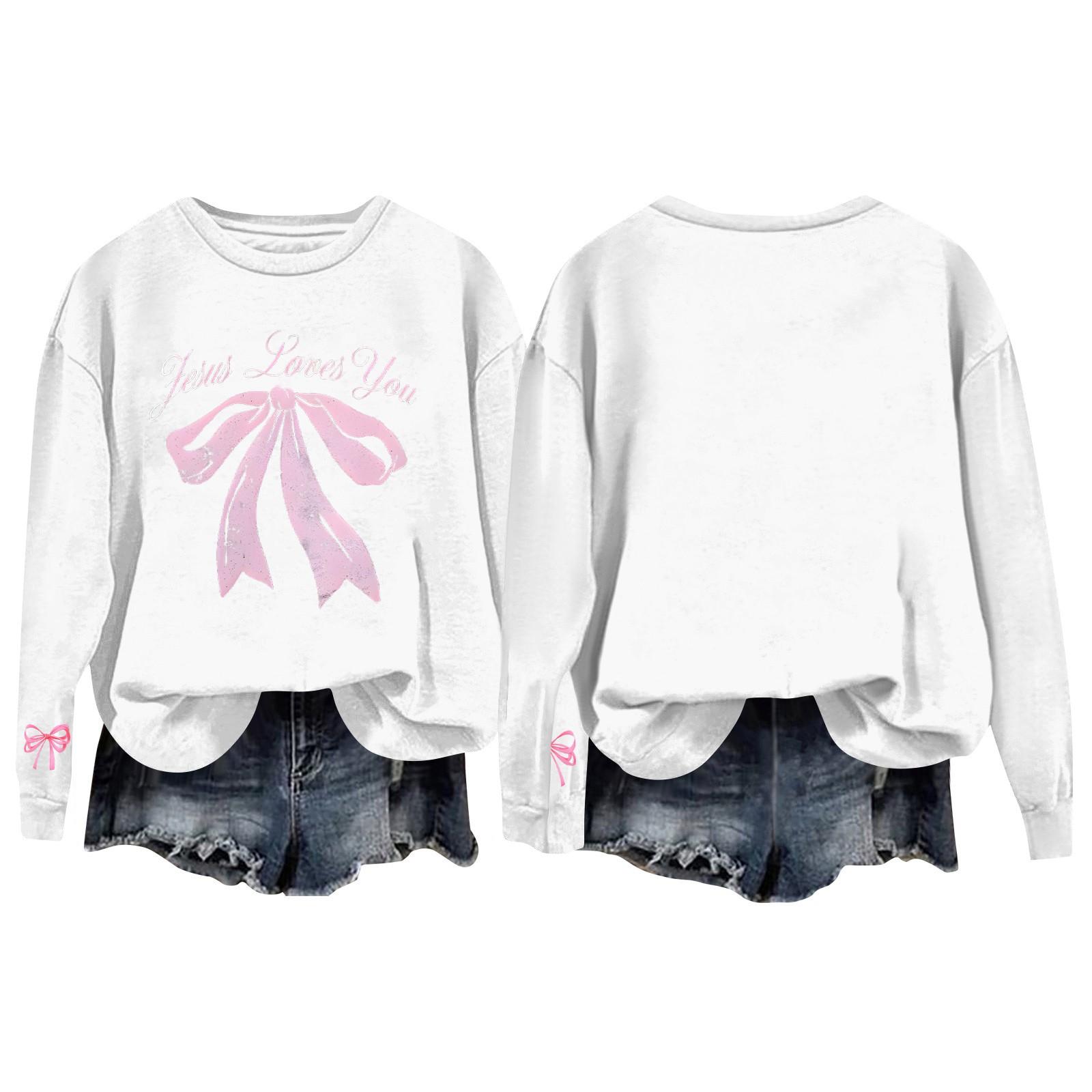 Женская повседневная свободная толстовка с капюшоном и принтом банта с круглым вырезом и длинными рукавами XL белый
Женская повседневная свободная толстовка с капюшоном и принтом банта с круглым вырезом и длинными рукавами XL белый