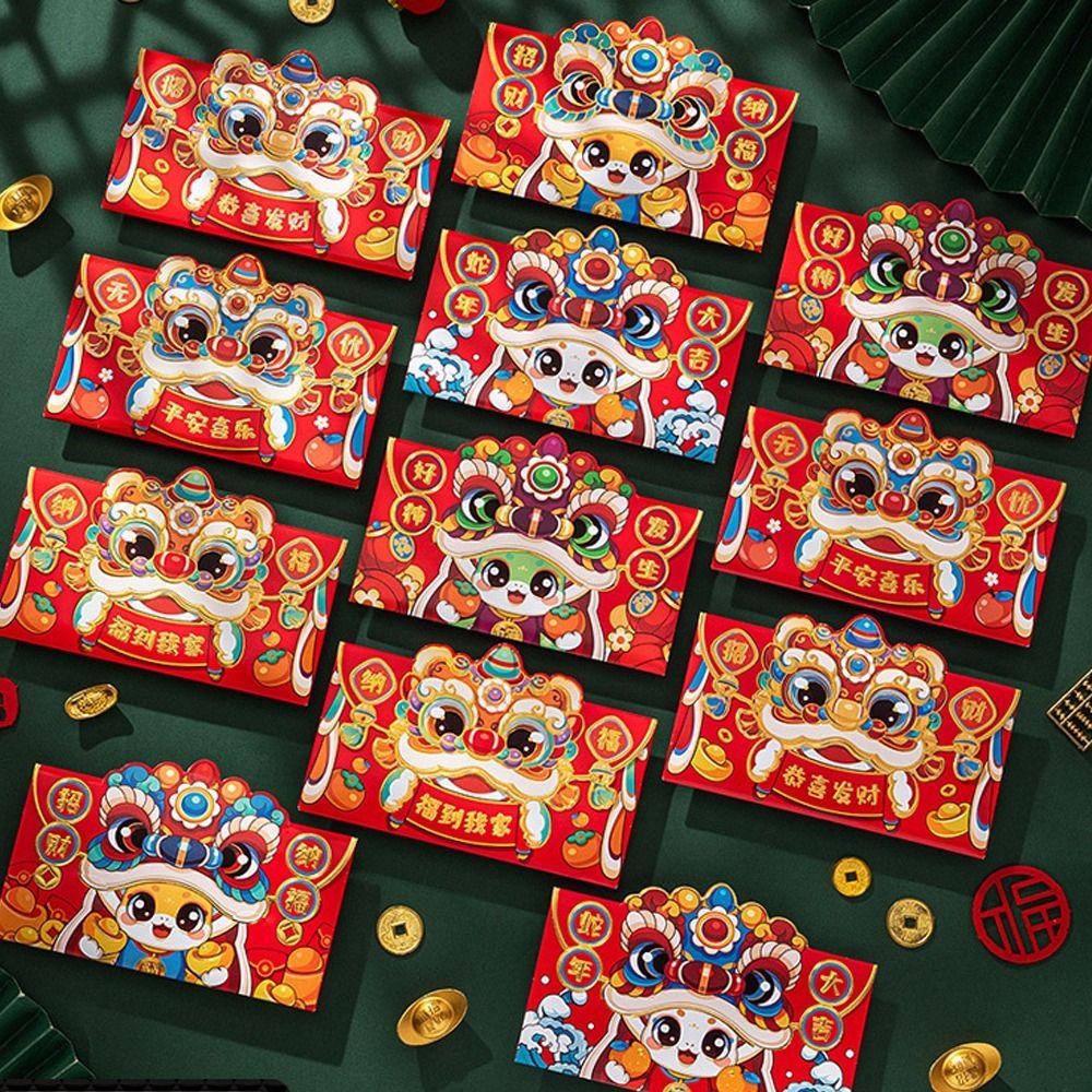 6pcs Cartoon 2025 New Year Red Envelopes Blessing Lucky Money Pockets Celebration Style 7
6pcs Cartoon 2025 New Year Red Envelopes Blessing Lucky Money Pockets Celebration Style 7