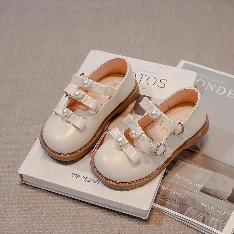 Spring Girl s Princess Shoes Bowtie Pearl Elegant Non-slip Girl s Heart Sweet Anti-slippery Fashion Kids Flat Shoes 23
Spring Girl s Princess Shoes Bowtie Pearl Elegant Non-slip Girl s Heart Sweet Anti-slippery Fashion Kids Flat Shoes 23