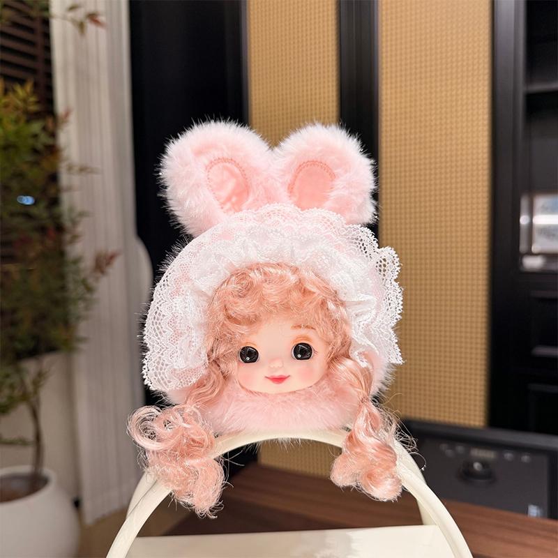 Cute Lace Rabbit Ear Curly Hair Vinyl Doll Pendant Backpack Hangings Decoration Gifts A4
Cute Lace Rabbit Ear Curly Hair Vinyl Doll Pendant Backpack Hangings Decoration Gifts A4