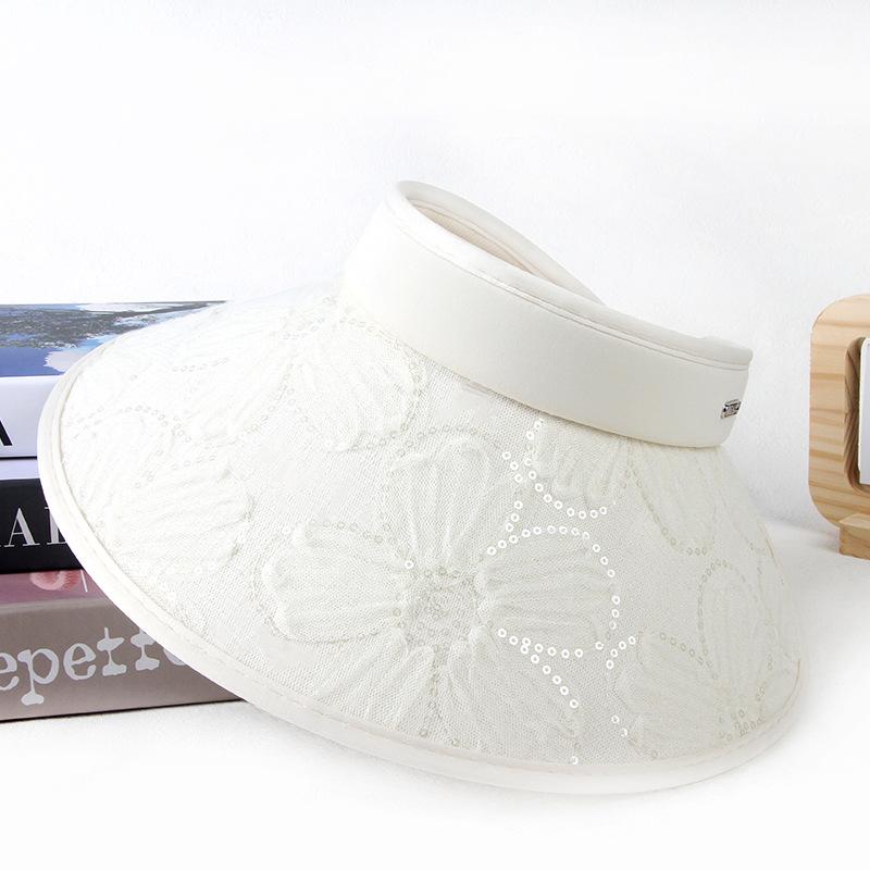 New summer headband empty top hat lace flower cloth empty top hat summer versatile casual sun hat outdoor sun protection hat Adjustable білий
New summer headband empty top hat lace flower cloth empty top hat summer versatile casual sun hat outdoor sun protection hat Adjustable білий
