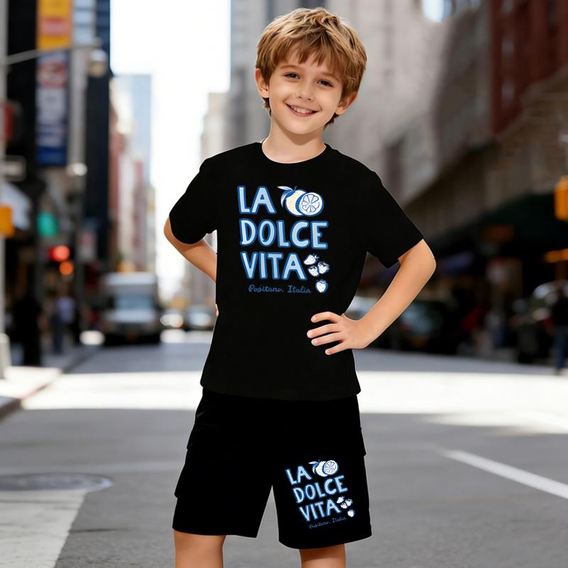 Boys 2 Piece Sweet Life Letter Print Outfit, Short Sleeve T-Shirt and Shorts Set for Kids Age 5-14,Black and White Sporty Casual Summer Clothes 5-6 Years чёрный
Boys 2 Piece Sweet Life Letter Print Outfit, Short Sleeve T-Shirt and Shorts Set for Kids Age 5-14,Black and White Sporty Casual Summer Clothes 5-6 Years чёрный