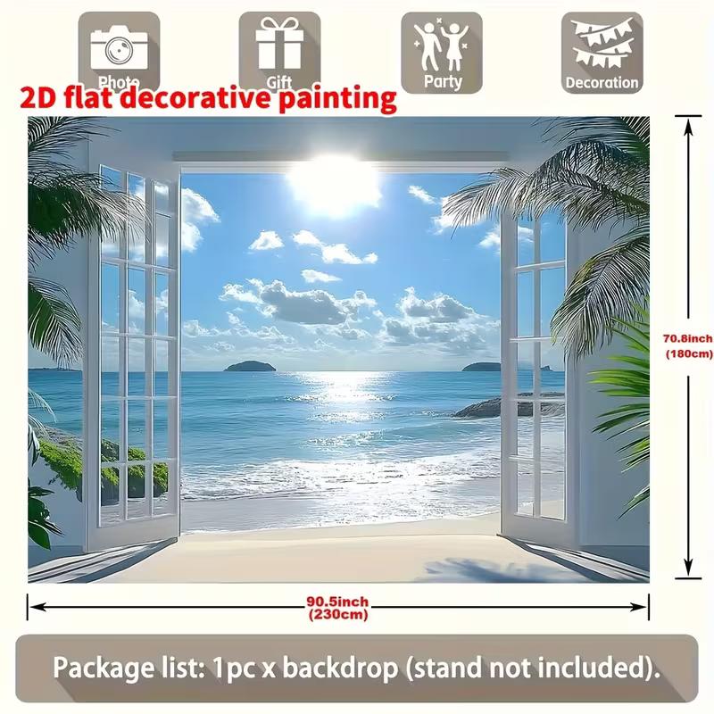 Ocean View Open Door Tapestry Beach Palm Tree Background Cloth 47.2x31.5inch/120*80cm
Ocean View Open Door Tapestry Beach Palm Tree Background Cloth 47.2x31.5inch/120*80cm