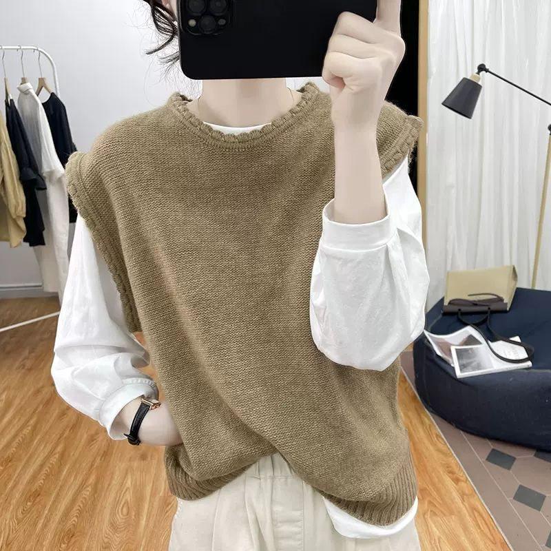 Trendy Autumn Knit Vest & White T-Shirt Two-Piece Set XL (Approx. 130-145 lbs)
Trendy Autumn Knit Vest & White T-Shirt Two-Piece Set XL (Approx. 130-145 lbs)