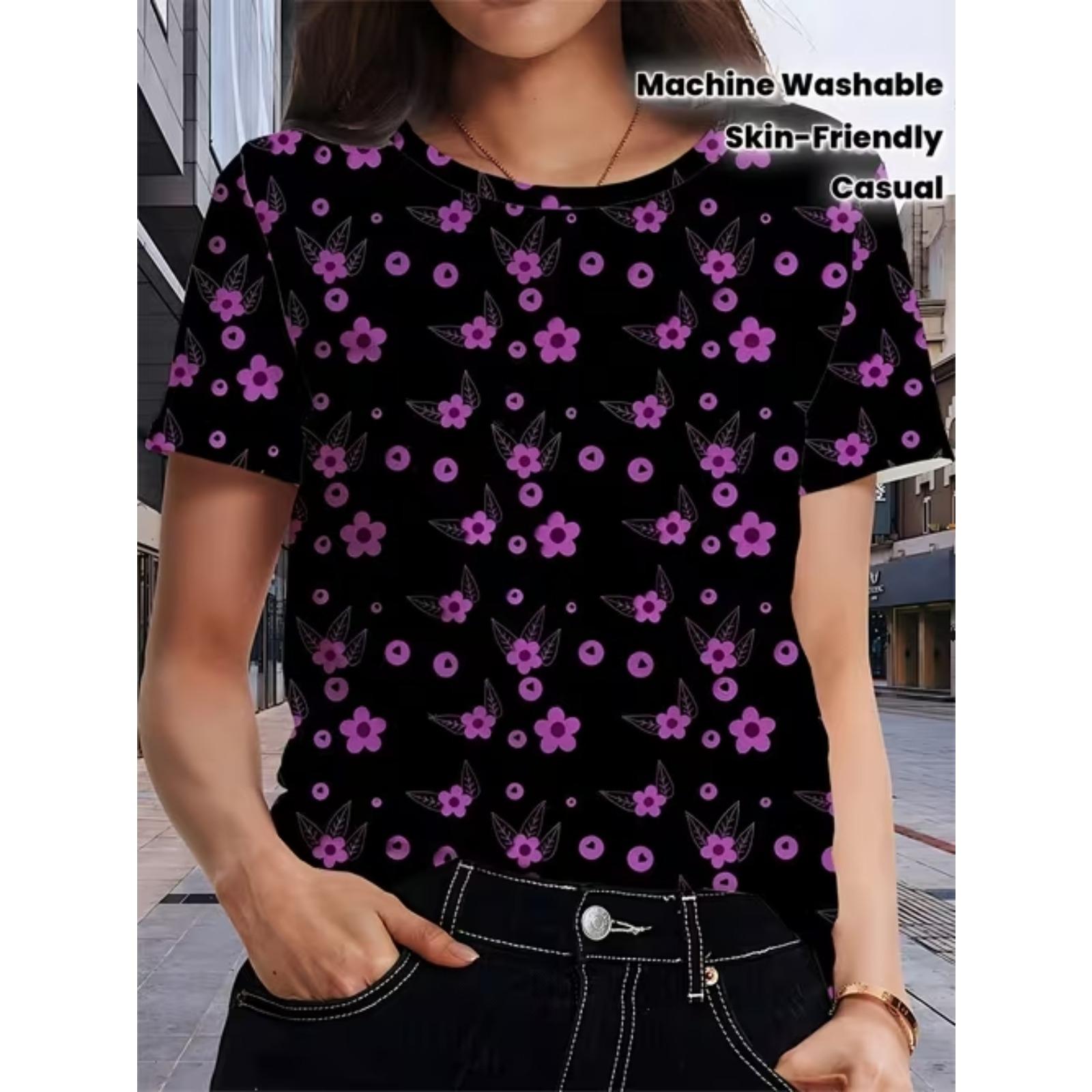 Fashion Women Fragrant Wave Point Print T Shirt Funny Casual O-neck Short Sleeves T-shirt Summer Female Tee Shirt XS чёрный
Fashion Women Fragrant Wave Point Print T Shirt Funny Casual O-neck Short Sleeves T-shirt Summer Female Tee Shirt XS чёрный