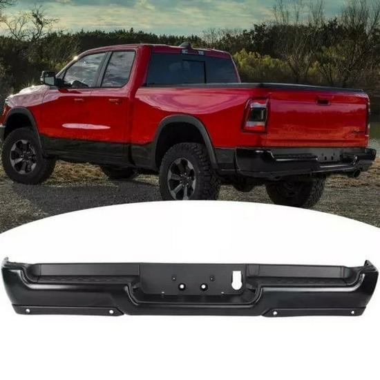 19-24 Dodge Ram 1500 Rear Bumper, Single Row with Holes (CH1103138) Gloss Black
19-24 Dodge Ram 1500 Rear Bumper, Single Row with Holes (CH1103138) Gloss Black